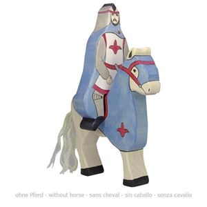 Chevalier bleu avec manteau, à cheval (sans cheval)