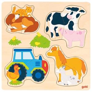 Puzzle, animaux de la ferme